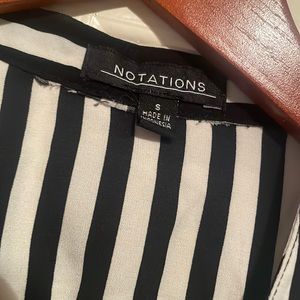 Striped blouse with small stain in front
